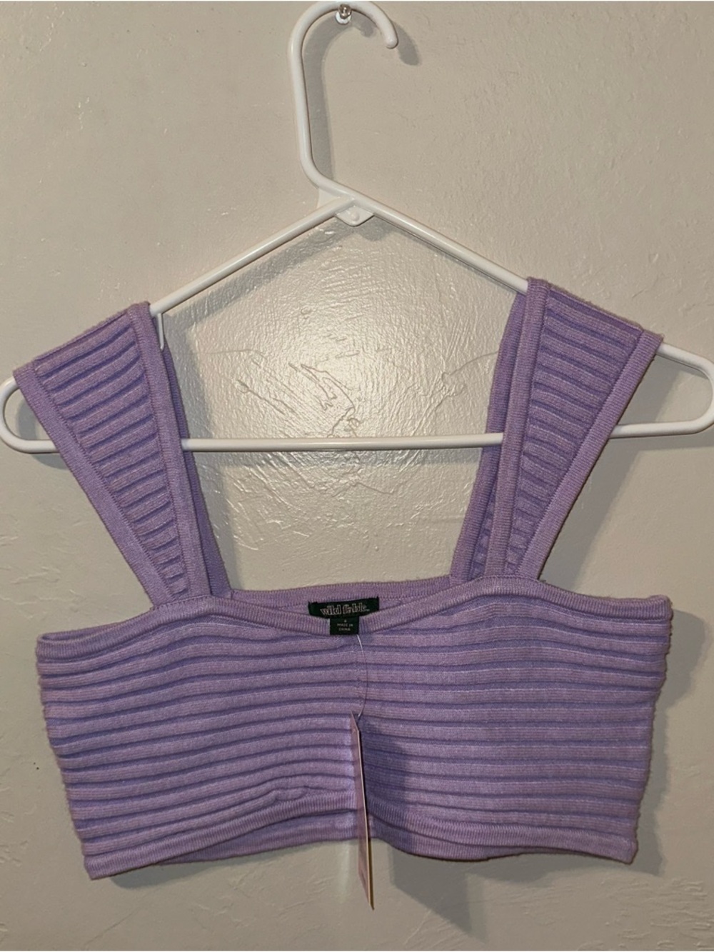 wild fable Lavender Ribbed Crop Tank